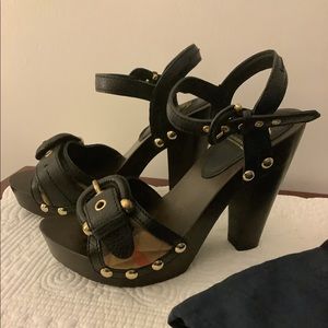 Burberry Large Buckle Platform Heels 6